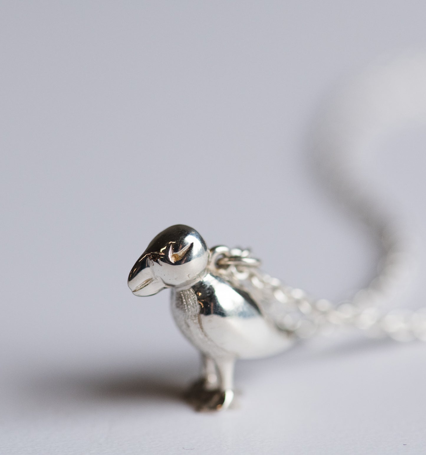 Puffin Pendant in Sterling Silver