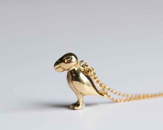 Puffin Pendant in 18K Gold