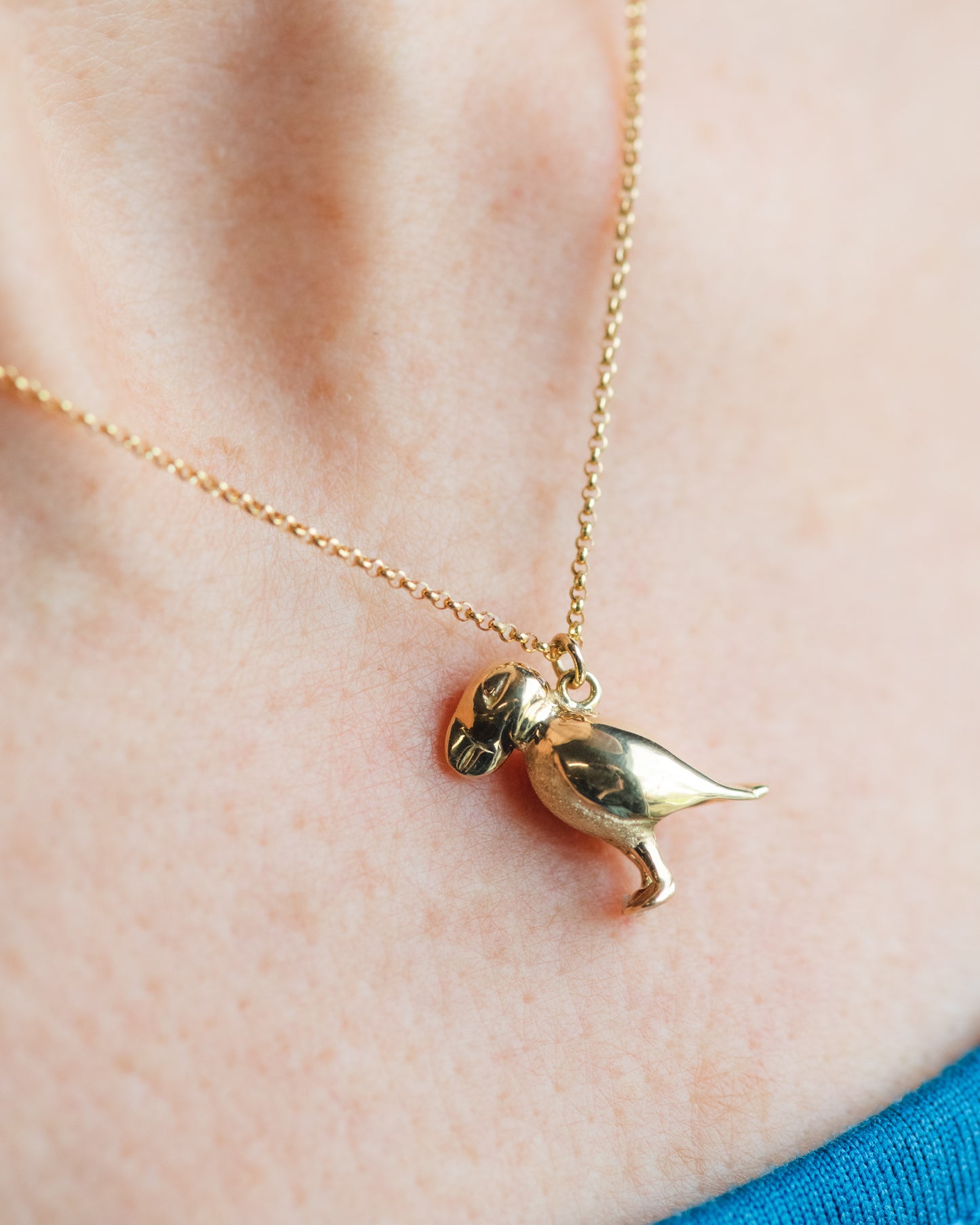 Puffin Pendant in 18K Gold
