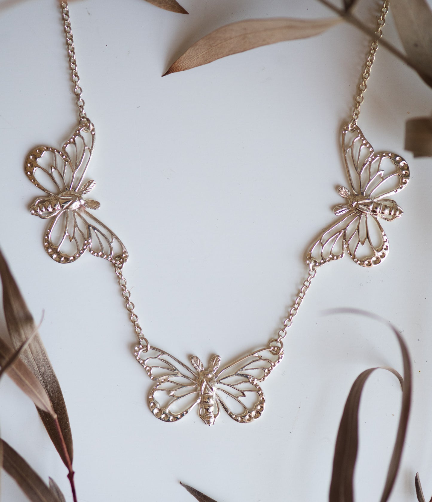 Triple Butterfly Necklace