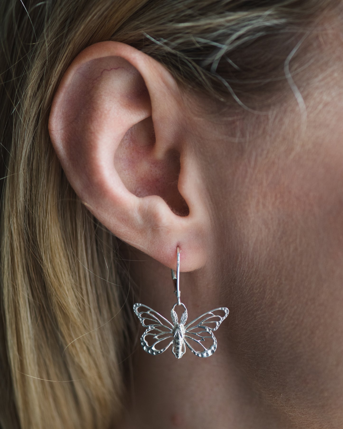 Butterfly Leverback Earrings