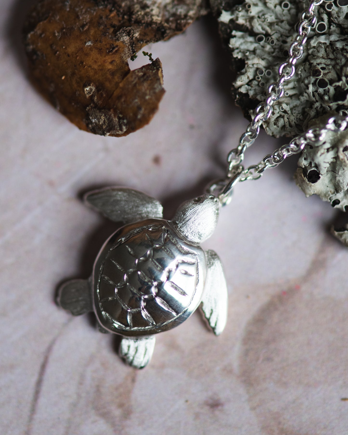 Sea Turtle Pendant in Sterling Silver