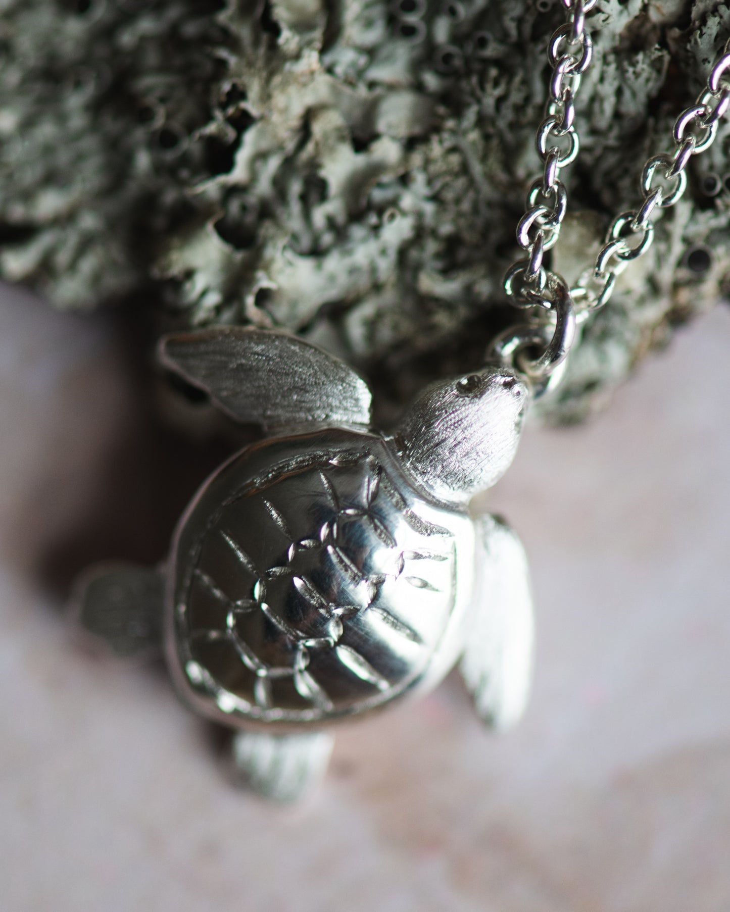 Sea Turtle Pendant in Sterling Silver
