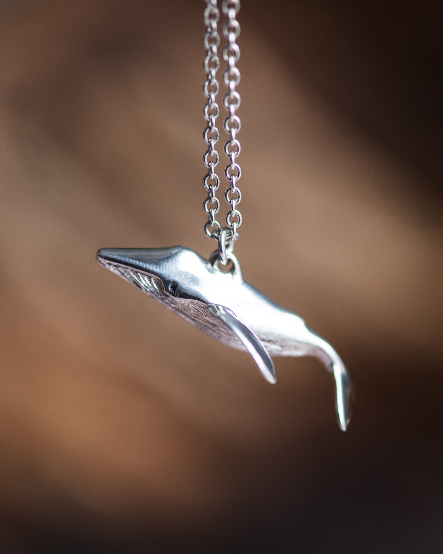 Humpback Whale Pendant in Sterling Silver