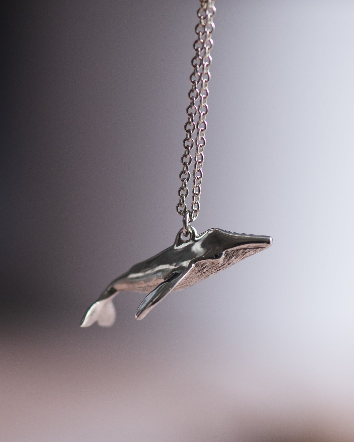 Humpback Whale Pendant in Sterling Silver