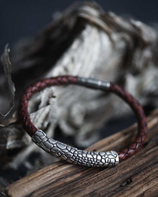 Reptile Texture Leather Bracelet