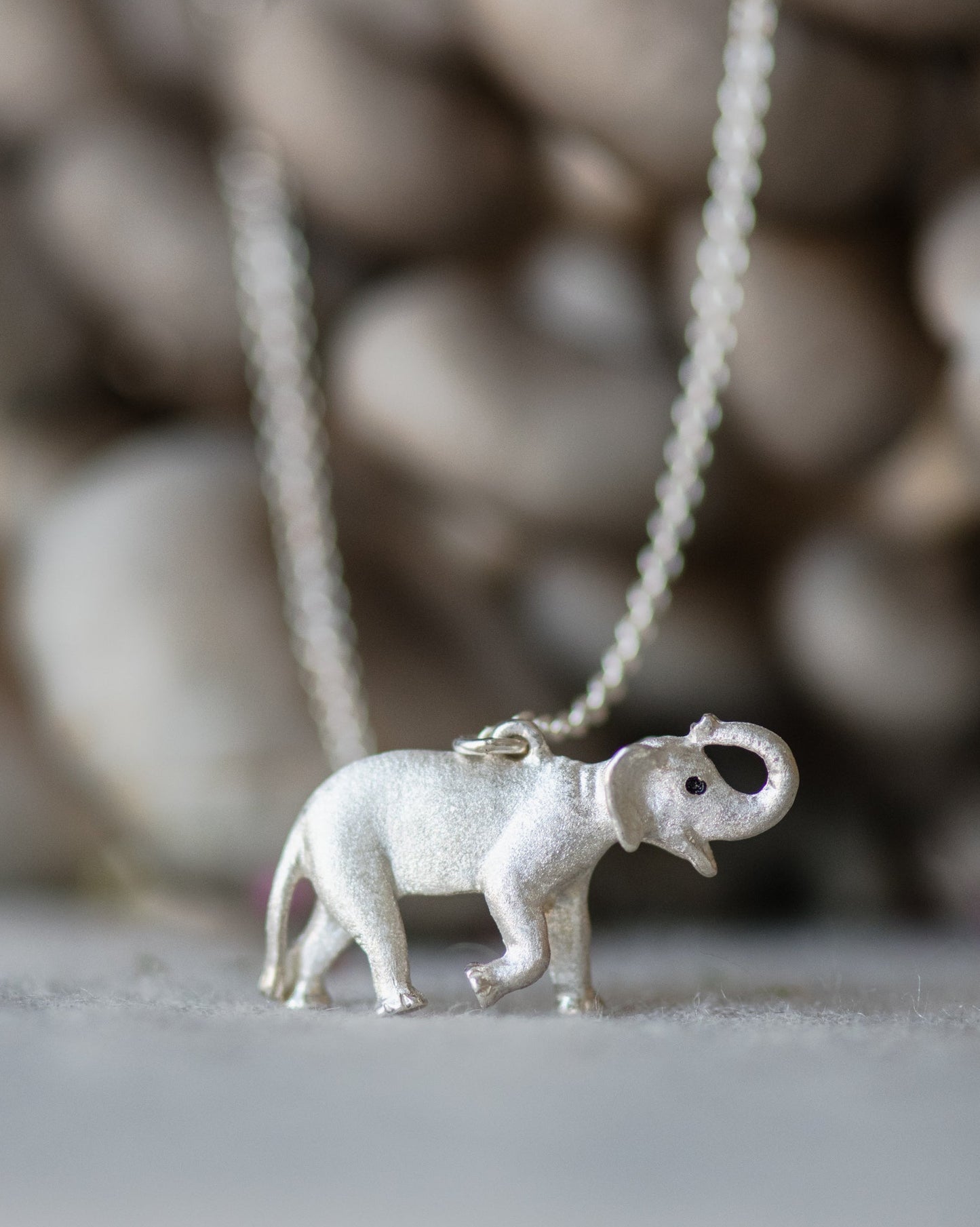 Elephant Pendant in Sterling Silver