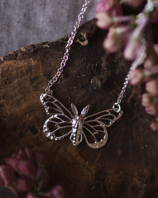 Butterfly Necklace in Sterling Silver