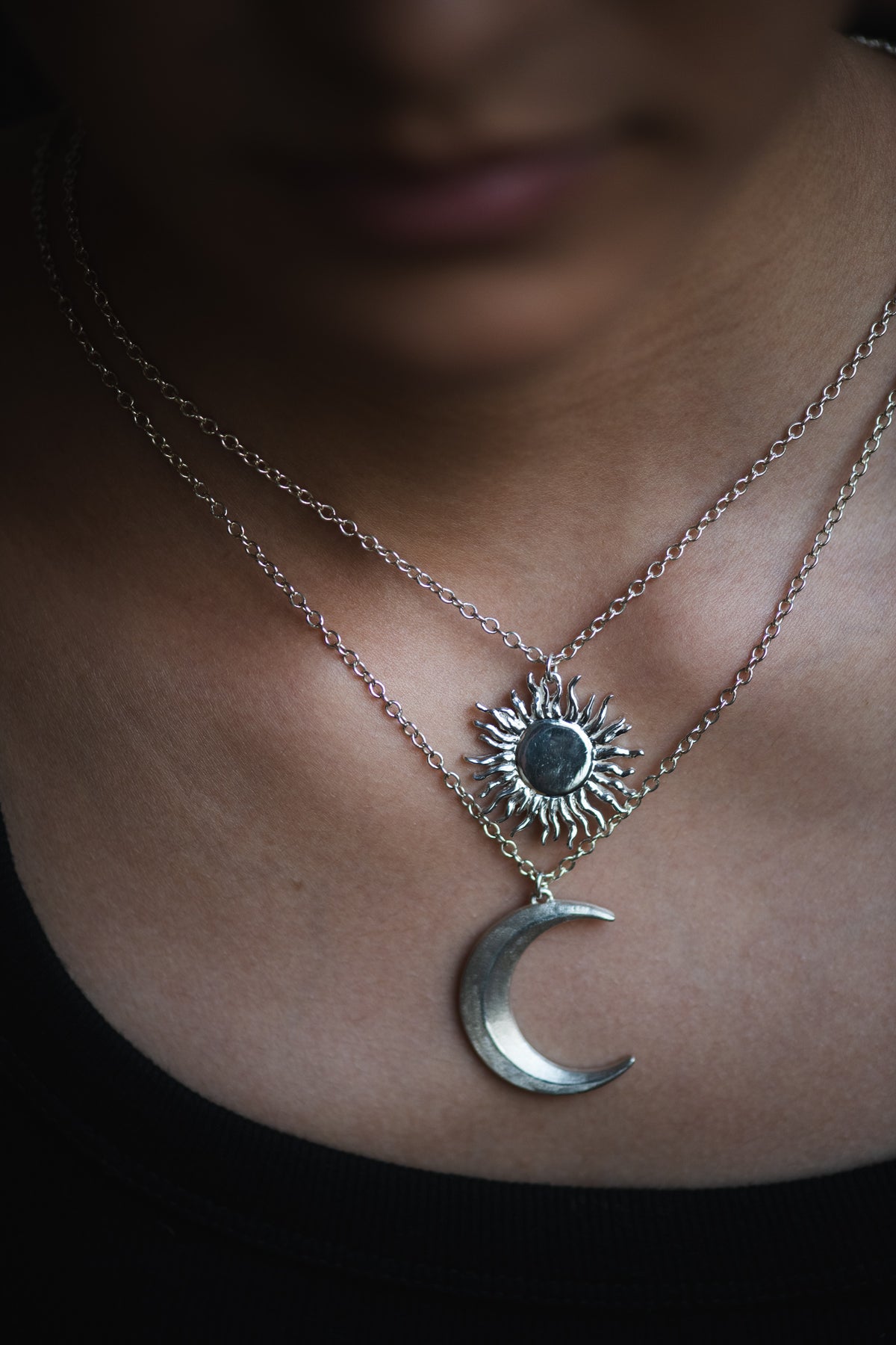 Moon Pendant in Sterling Silver