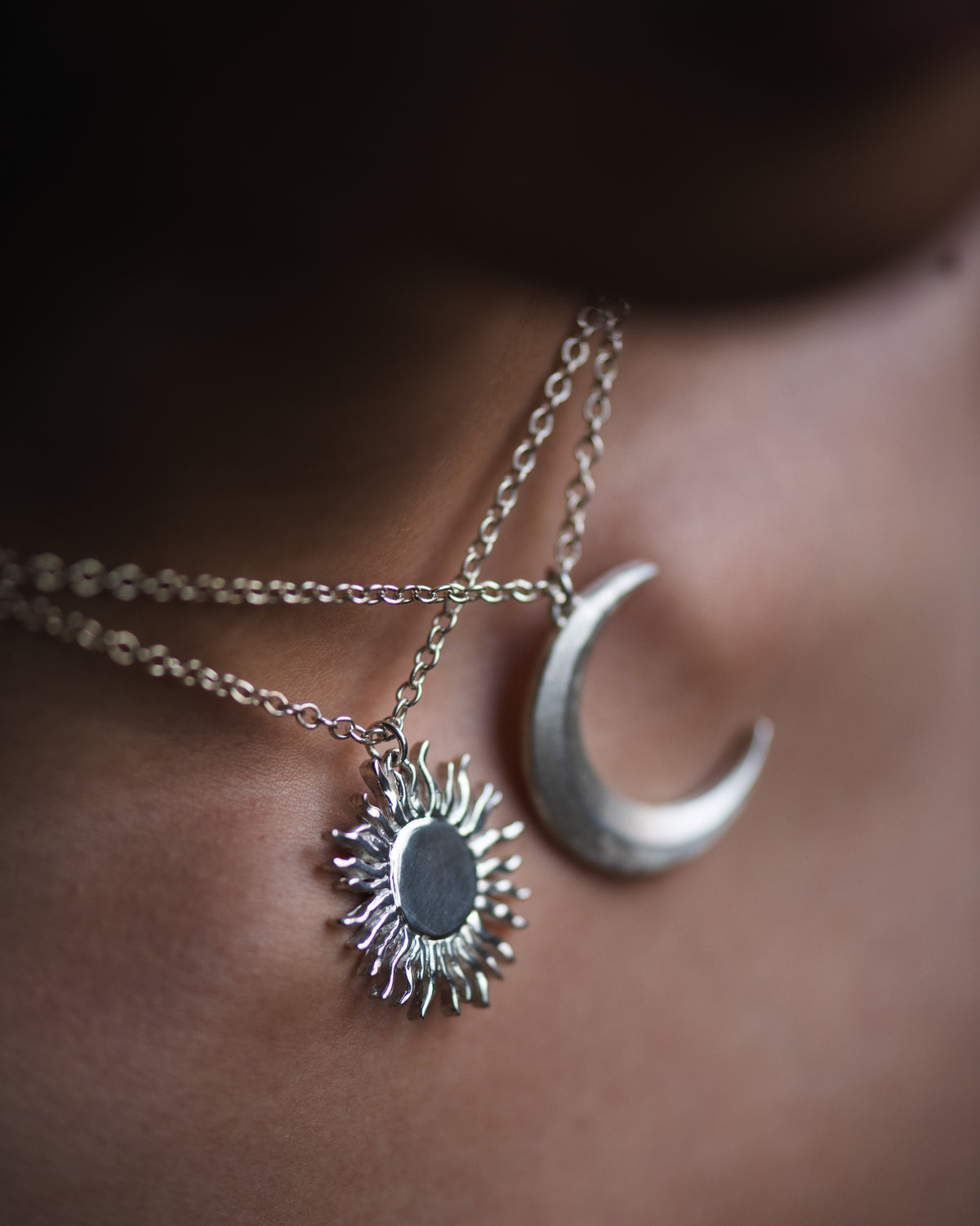 Moon Pendant in Sterling Silver