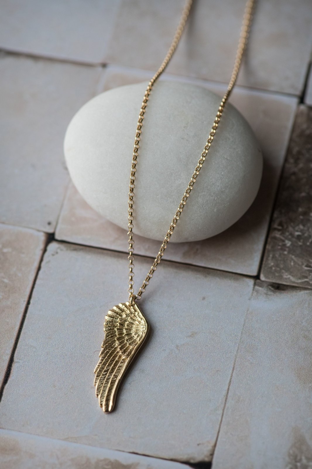 18K Gold Wing Necklace