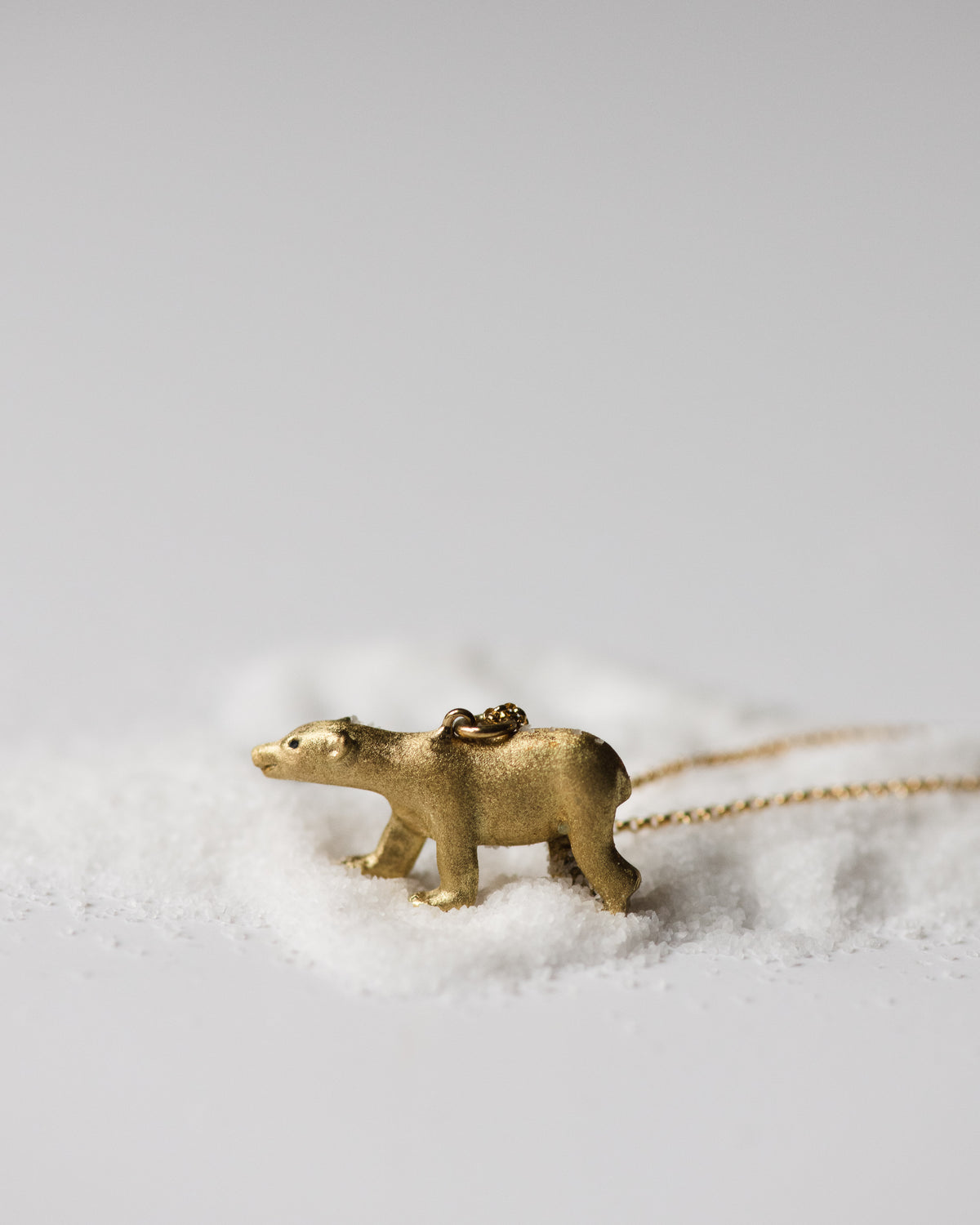 Polar Bear Pendant in 18K Gold