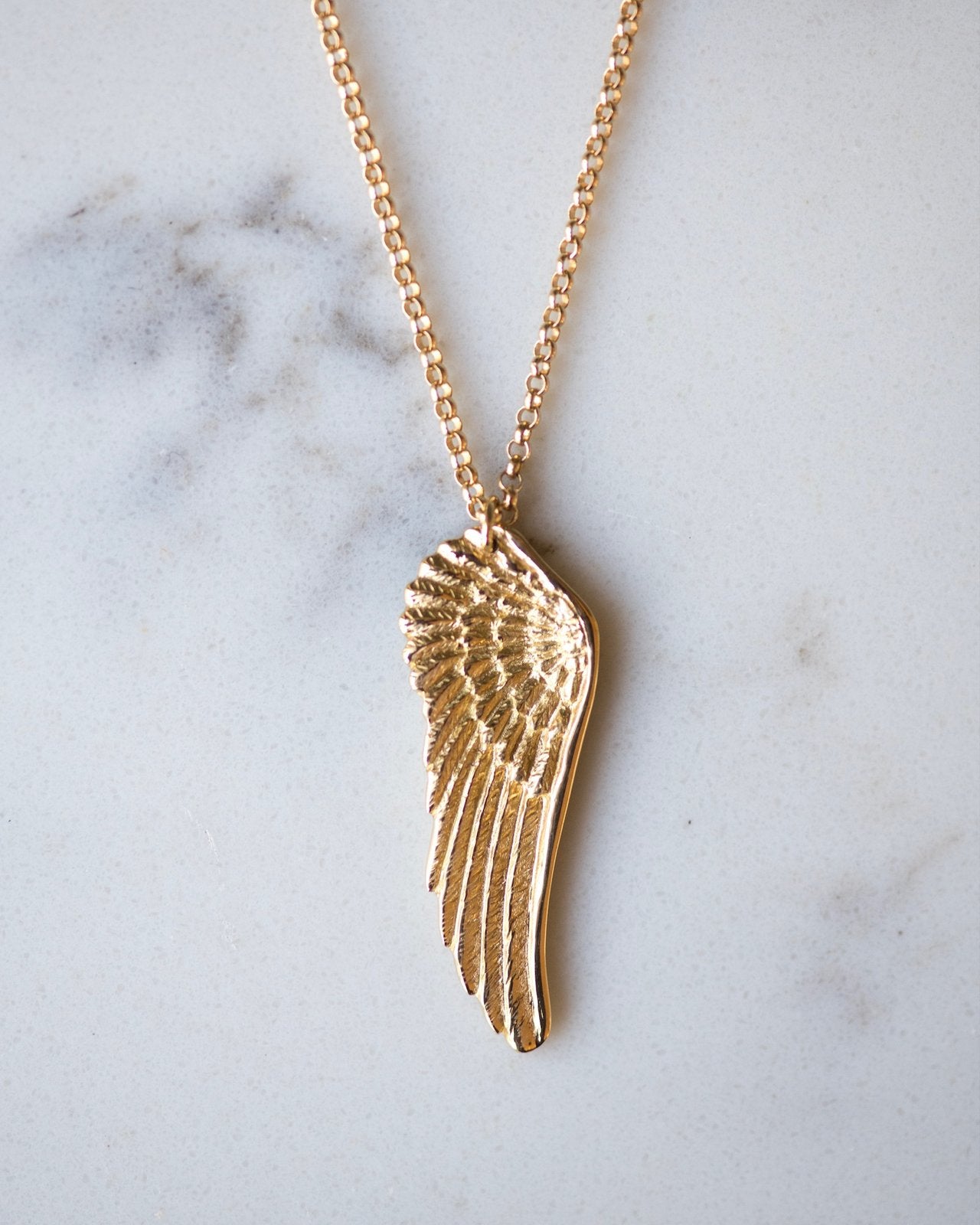 18K Gold Wing Necklace