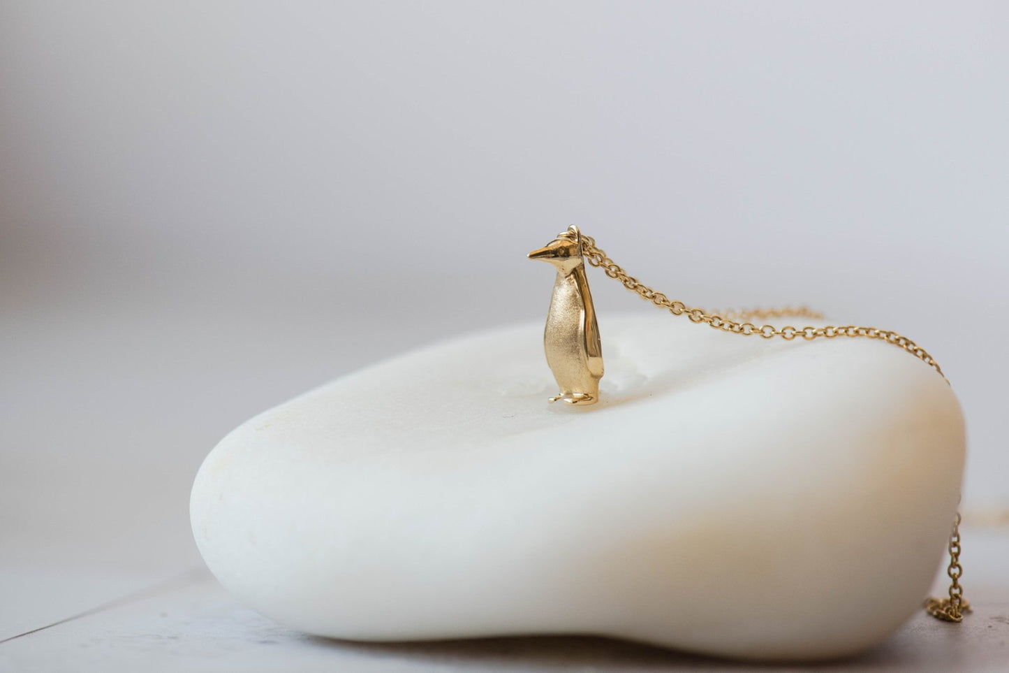 18K Gold Penguin Pendant