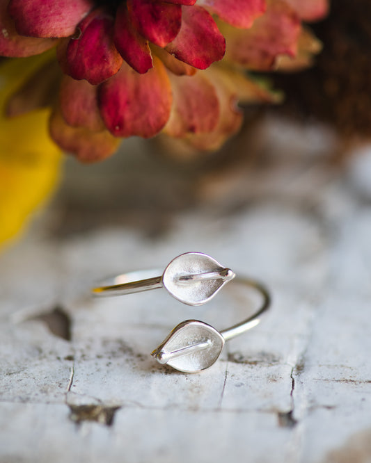 Calla Lily Bypass Ring