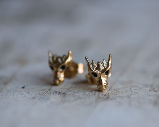 Dragon Stud Earrings | 18K Gold