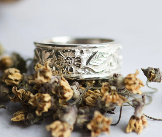Floral Band | Sterling Silver