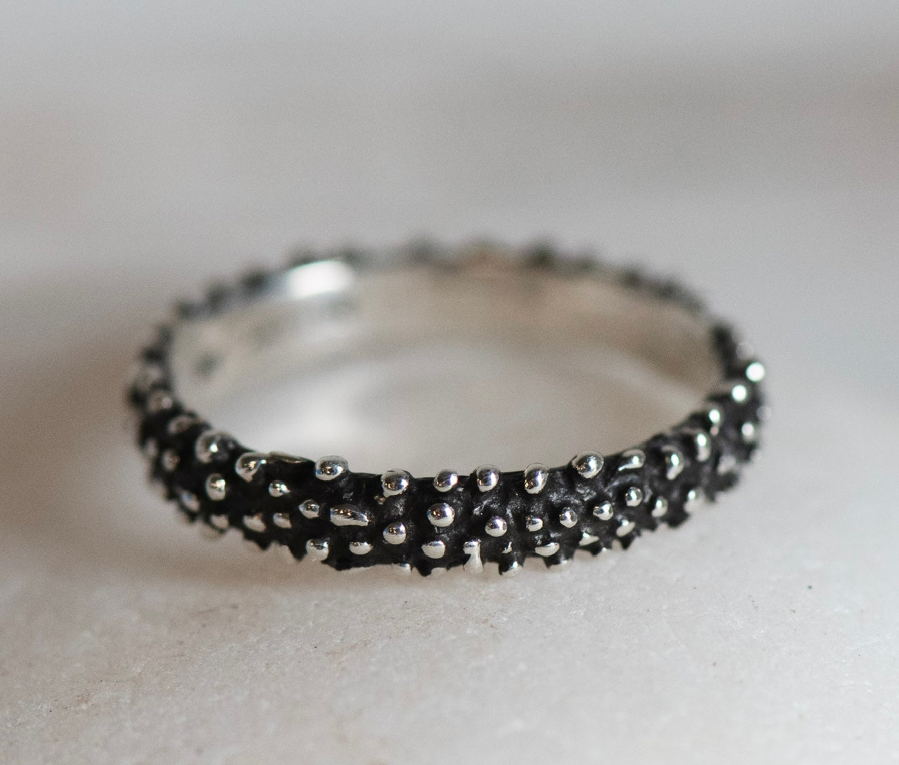 Shagreen Stacking Ring | Sterling Silver