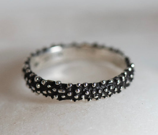 Shagreen Stacking Ring | Sterling Silver