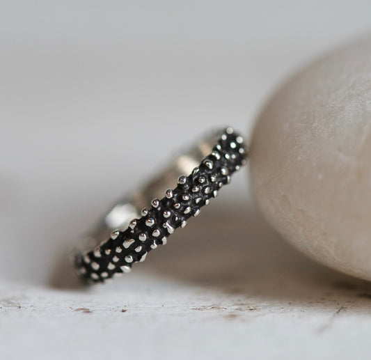 Shagreen Stacking Ring | Sterling Silver