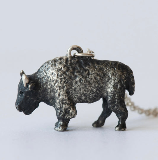 Bison Pendant | Sterling Silver