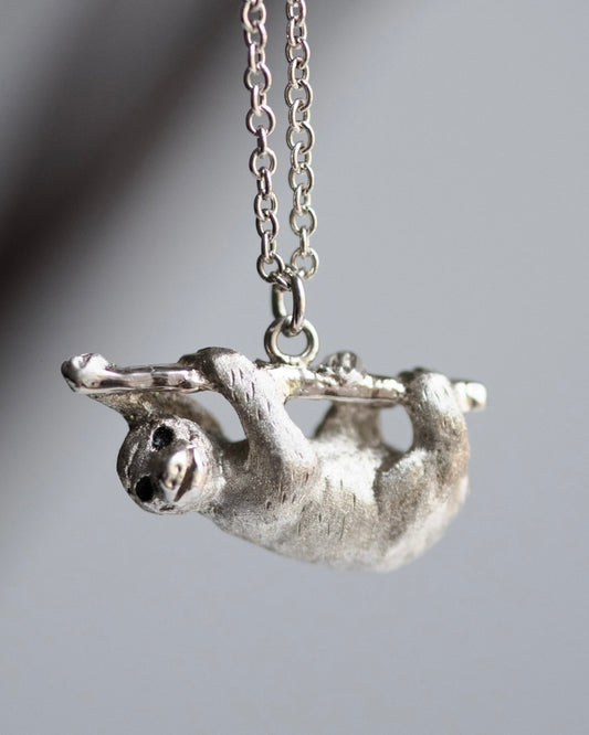 Sloth Pendant | Sterling Silver