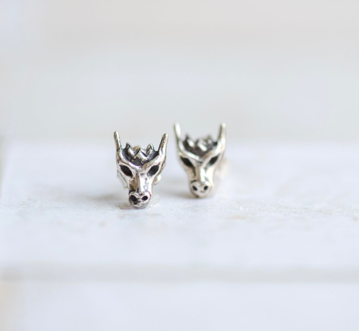 Dragon Stud Earrings | Sterling Silver