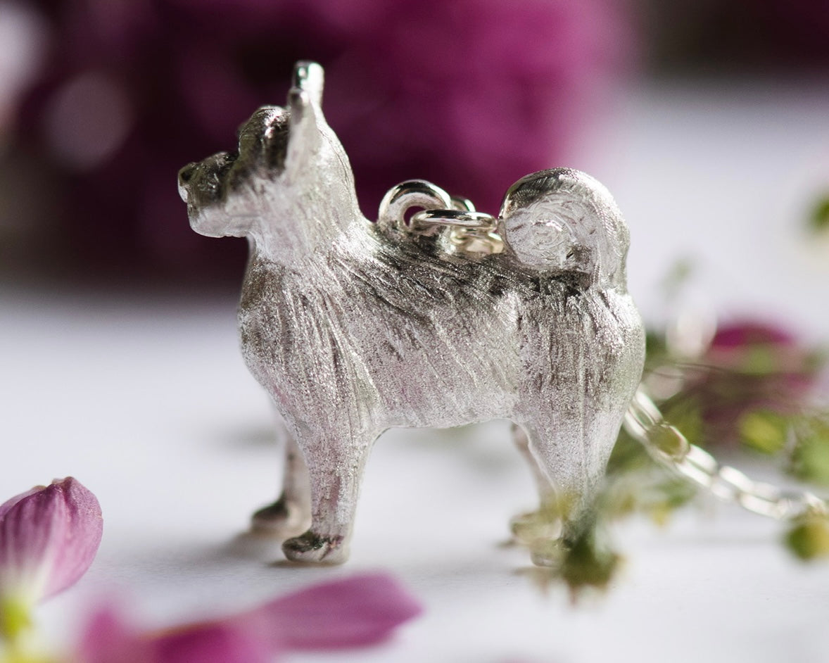 Pomeranian Pendant | Sterling Silver