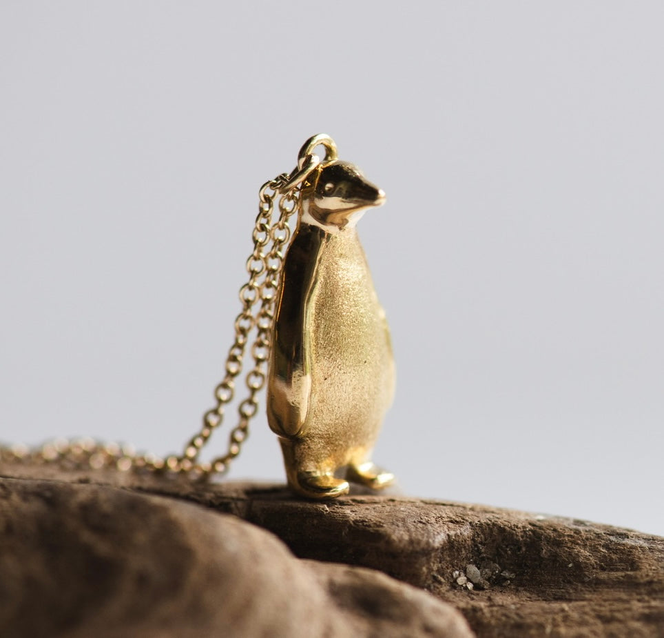Penguin Pendant | 18K Gold