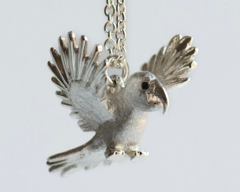 Macaw Pendant | Sterling Silver