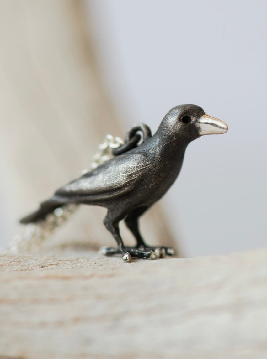 Raven Pendant | Sterling Silver