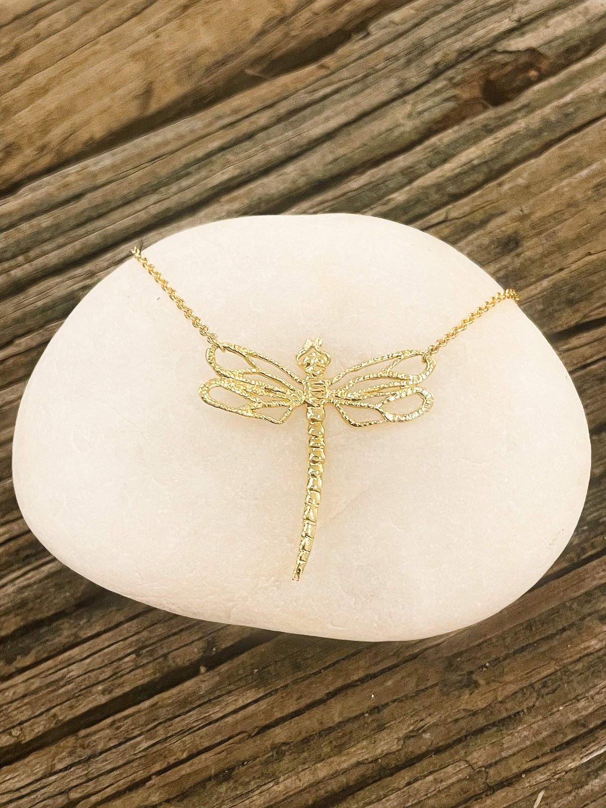 18K Gold Dragonfly Necklace