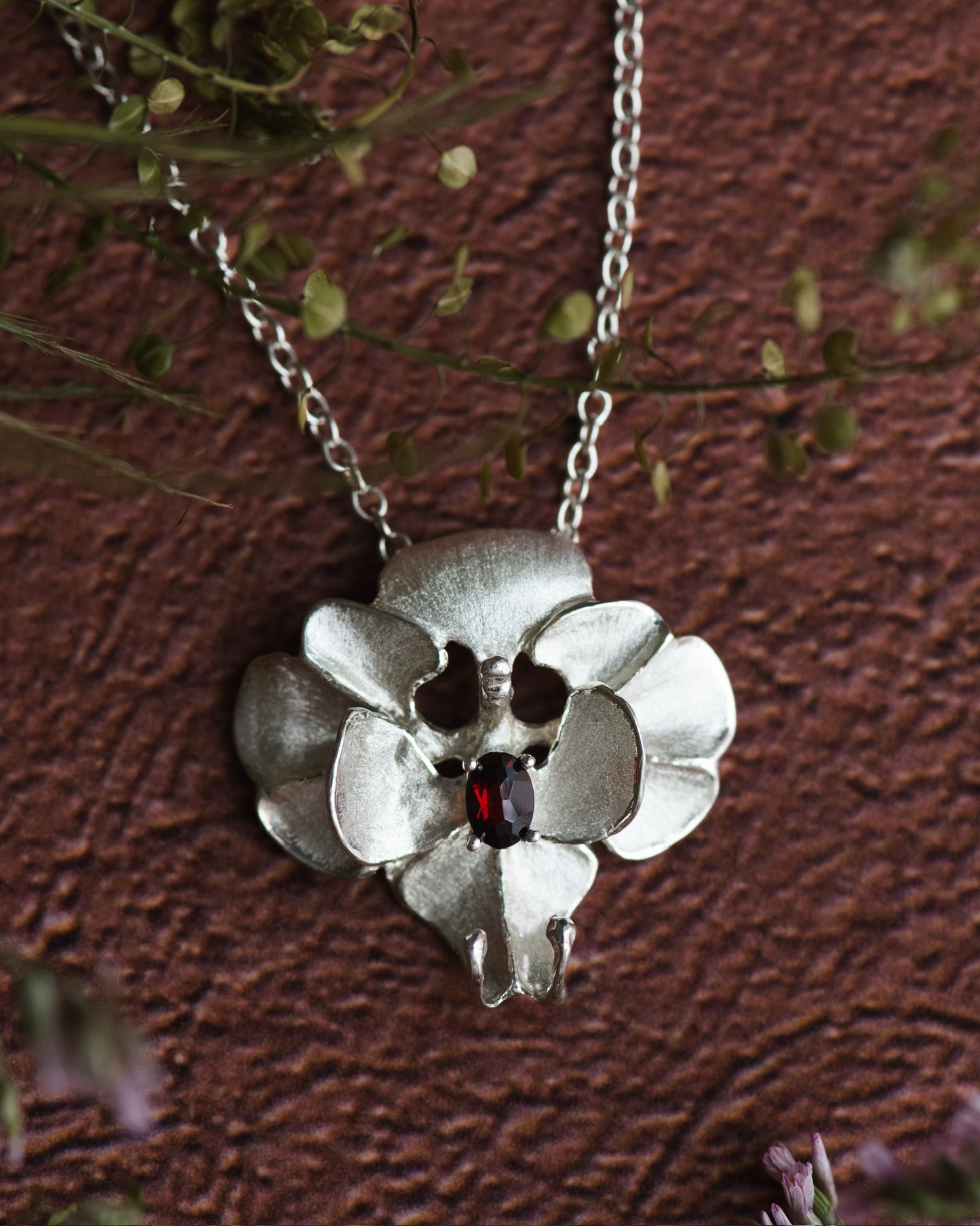 Phalaenopsis Orchid Pendant in Sterling Silver