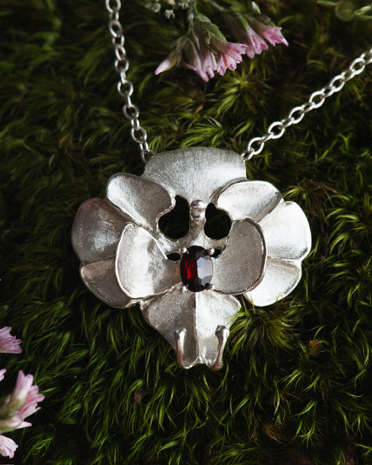 Phalaenopsis Orchid Pendant in Sterling Silver