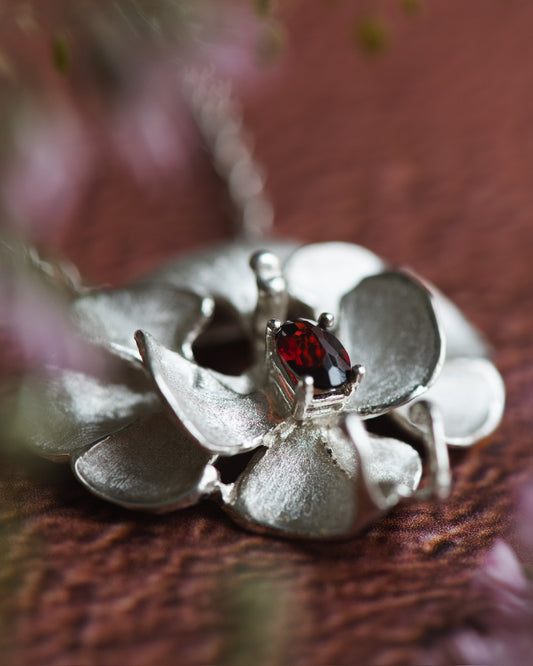 Phalaenopsis Orchid Pendant in Sterling Silver