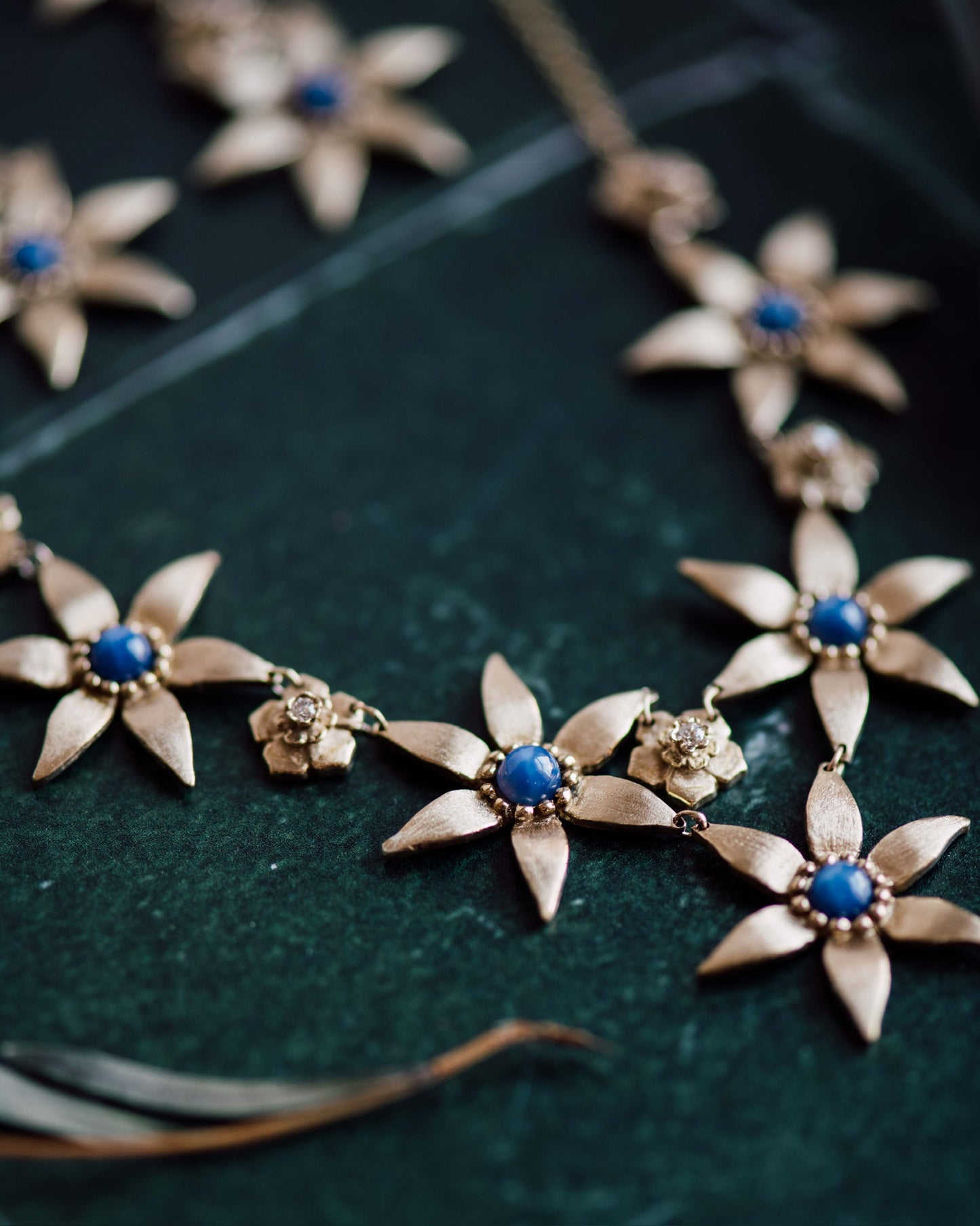 18K Gold Starflower Statement Necklace