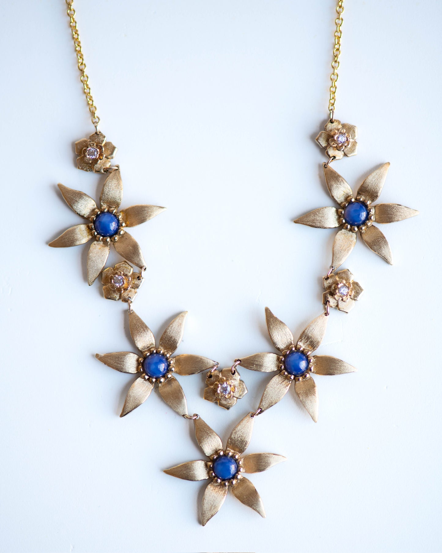 18K Gold Starflower Statement Necklace