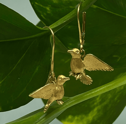 18K Gold Songbird Earrings