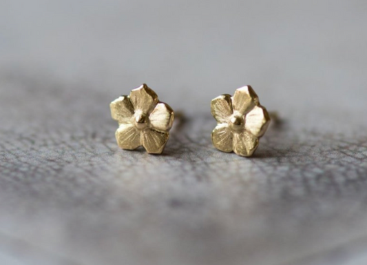 Forget-Me-Not Stud Earrings 18K Gold