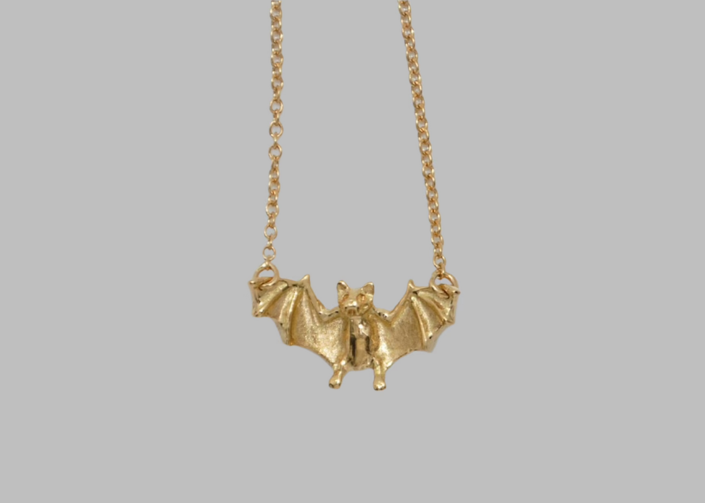 18K Gold Bat Necklace