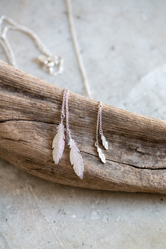 Feather Lariat Necklace