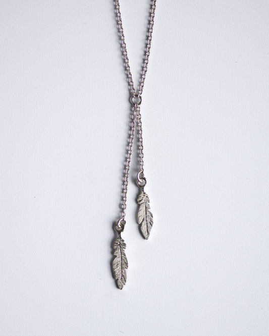 Feather Lariat Small Necklace