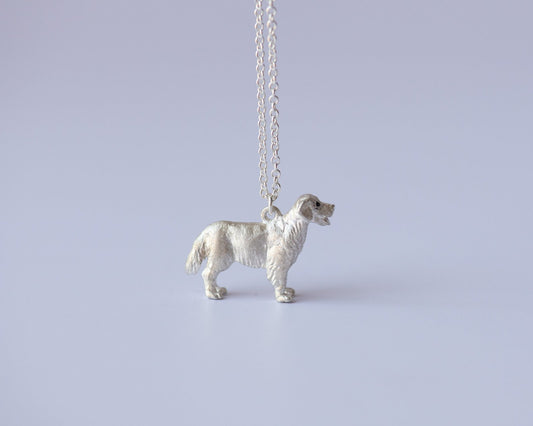 Golden Retriever Pendant in Sterling Silver