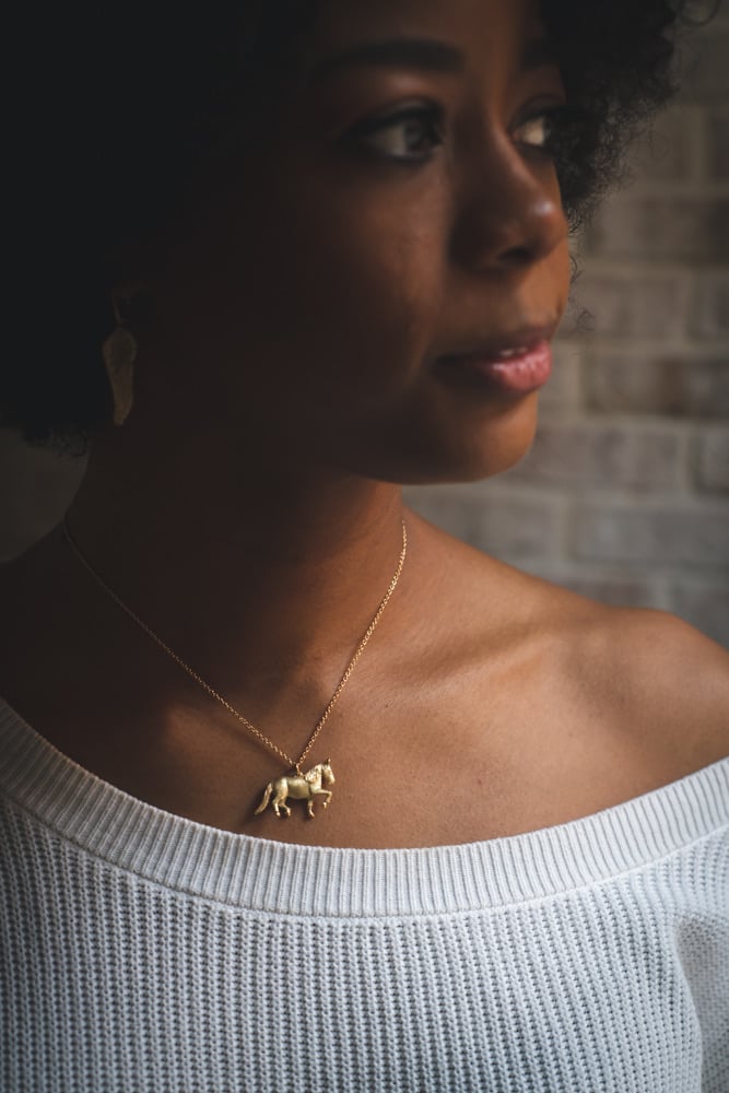 18K Gold Horse Pendant