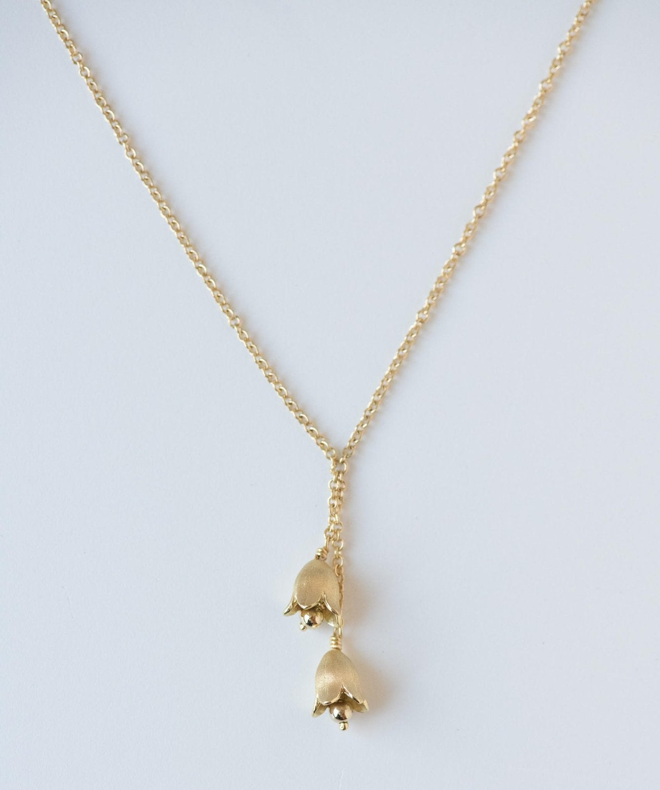 18K Gold Lily of the Valley Necklace