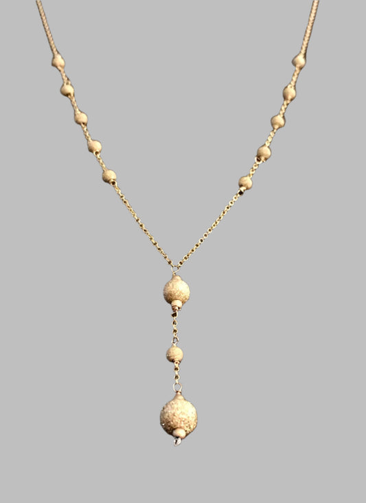 Gold Dust "Y" Necklace