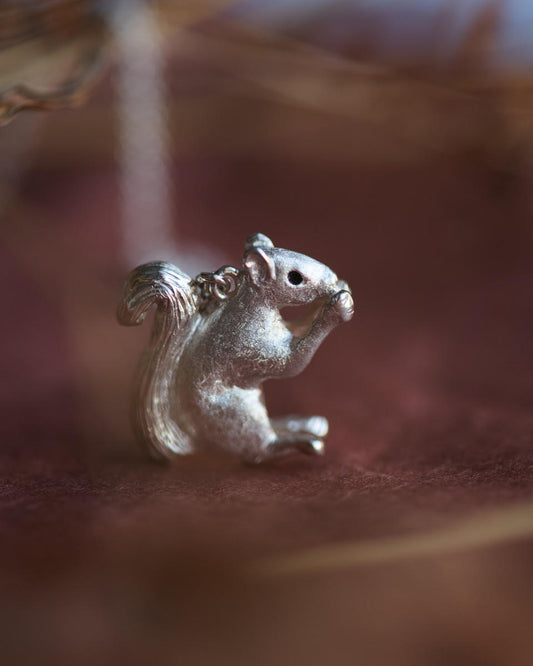 Squirrel Pendant in Sterling Silver